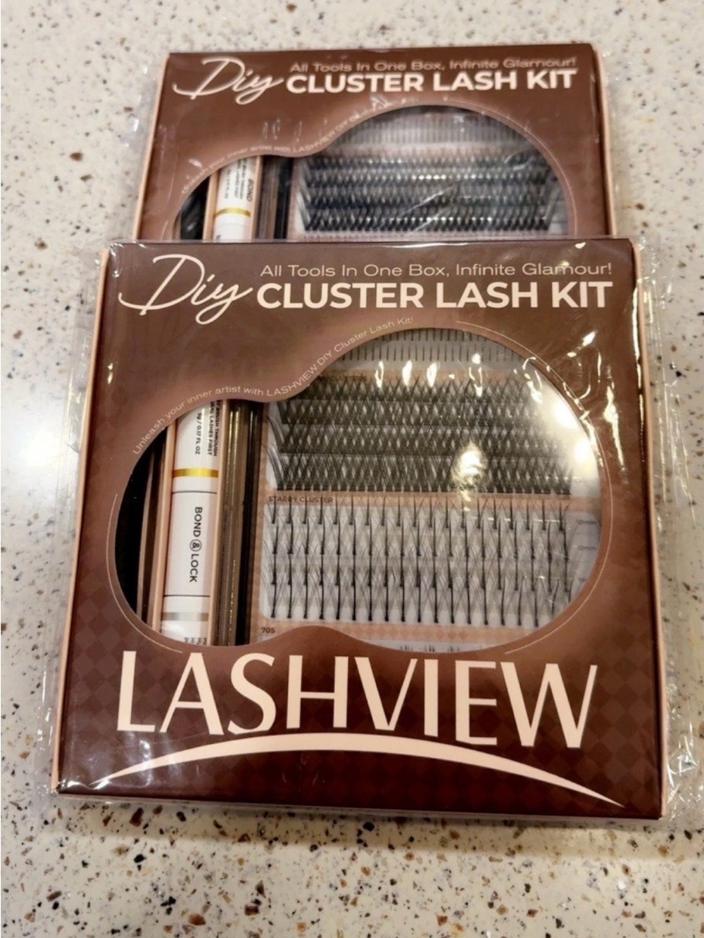 LASHVIEW Cluster Eyelash Kit Black False Eyelashes & Adhesive